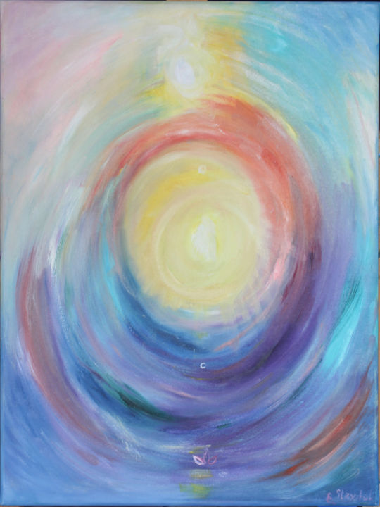 Malerei mit dem Titel "Light" von The Color Of Life, Original-Kunstwerk, Öl