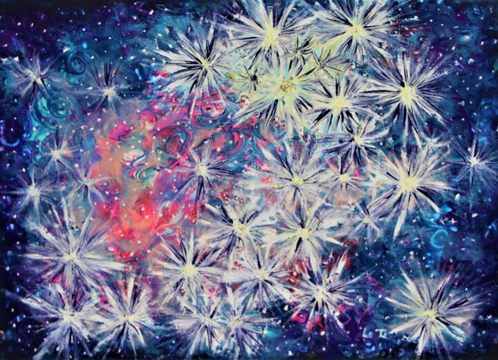 Картина под названием "Constellation Orion" - Elena Titenko (LeTi), Подлинное произведение искусства, Масло Установлен на Де…