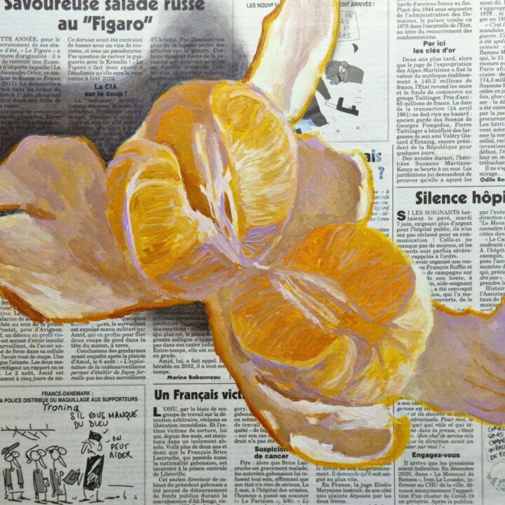 Картина под названием "Orange 2" - Elena Tronina, Подлинное произведение искусства, Масло