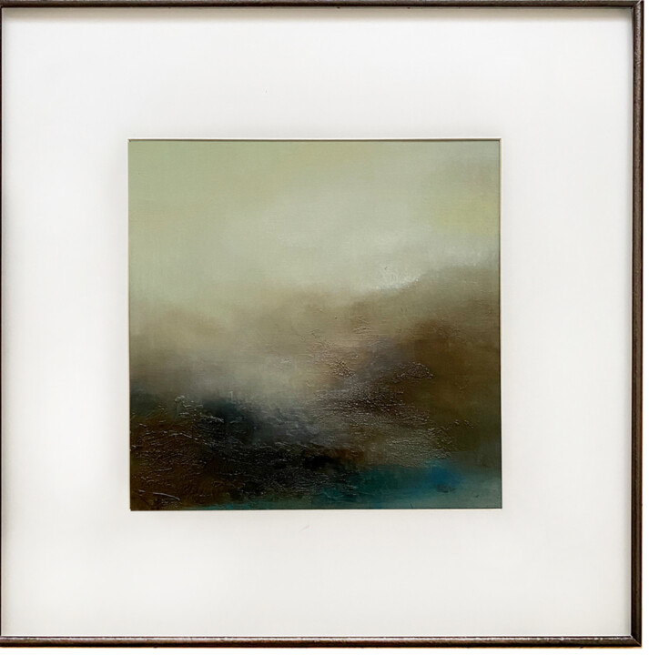 Peinture intitulée "Fog 50х50" par Elena Troyanskaya, Œuvre d'art originale, Huile Monté sur Carton