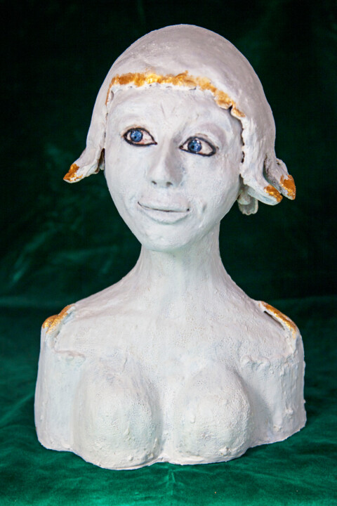 Sculpture intitulée "Miss Laura" par Elena Uljancic, Œuvre d'art originale, Céramique