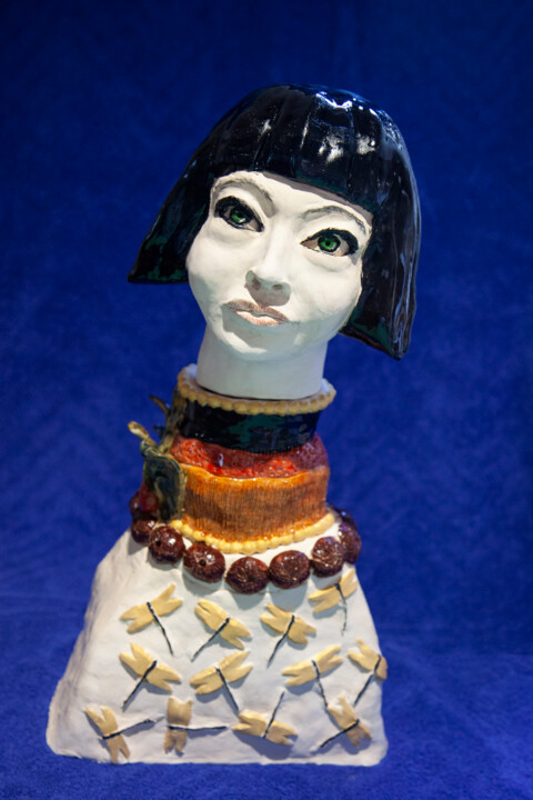 Sculpture titled "Bruna" by Elena Uljancic, Original Artwork, Ceramics