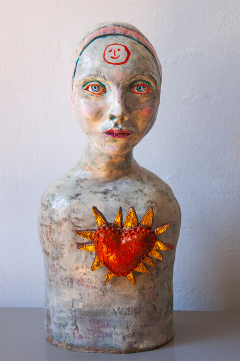 Sculpture titled "Alda" by Elena Uljancic, Original Artwork, Ceramics