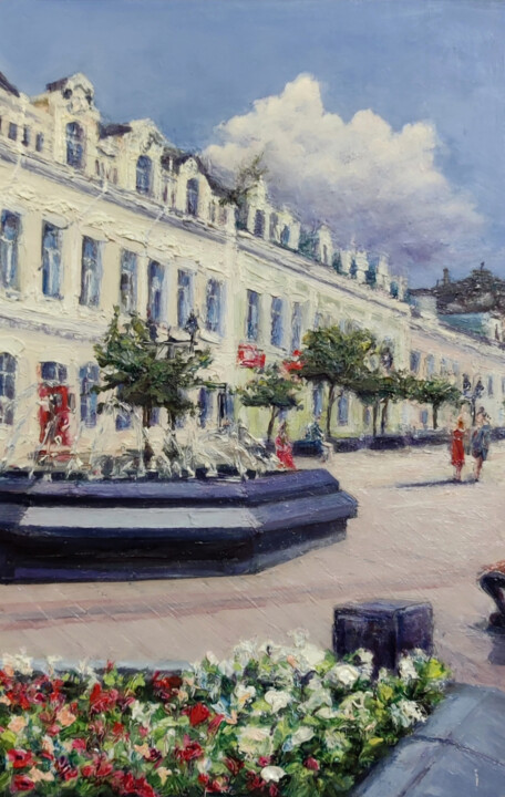 Painting titled "Arbat of Vladivosto…" by Elena Zaichenko, Original Artwork, Oil