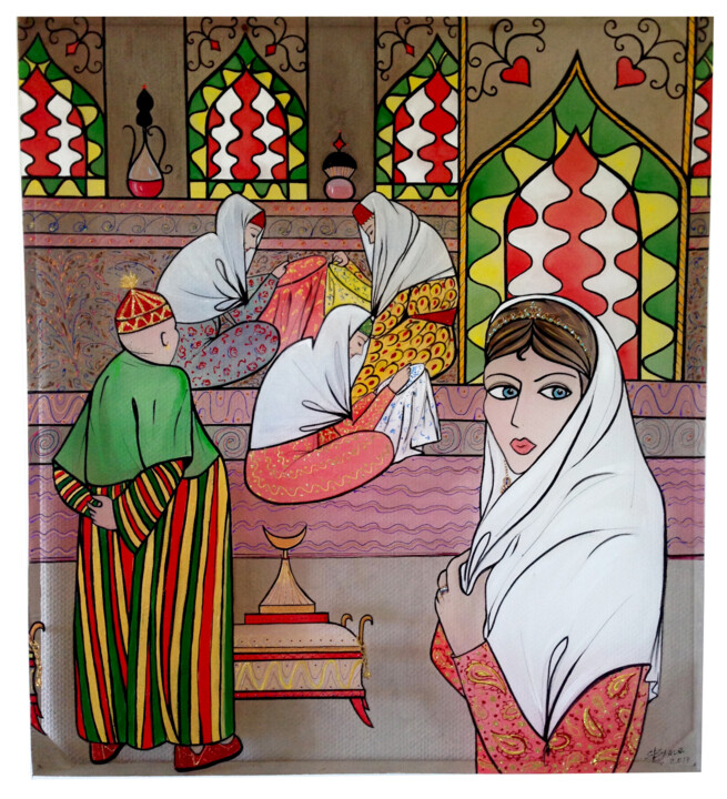 ""Fairy tales of Sch…" başlıklı Tablo Elena Zimovets tarafından, Orijinal sanat, Akrilik Ahşap panel üzerine monte edilmiş