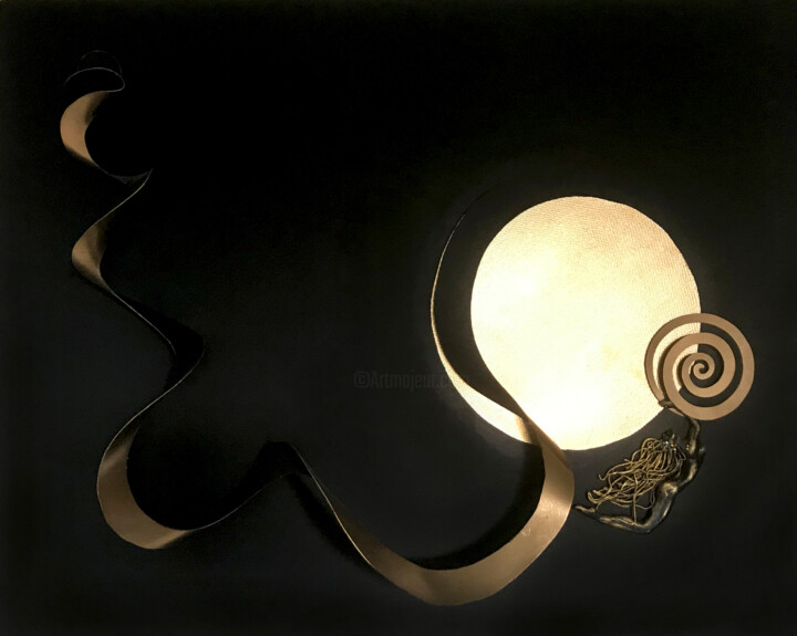Sculpture intitulée ""Spiral.Perpetuum m…" par Elena Zimovets, Œuvre d'art originale, Pâte polymère
