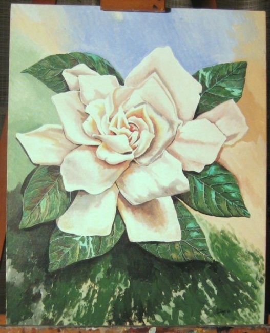 Pintura titulada "Fiore Bianco" por Elena Centonze, Obra de arte original