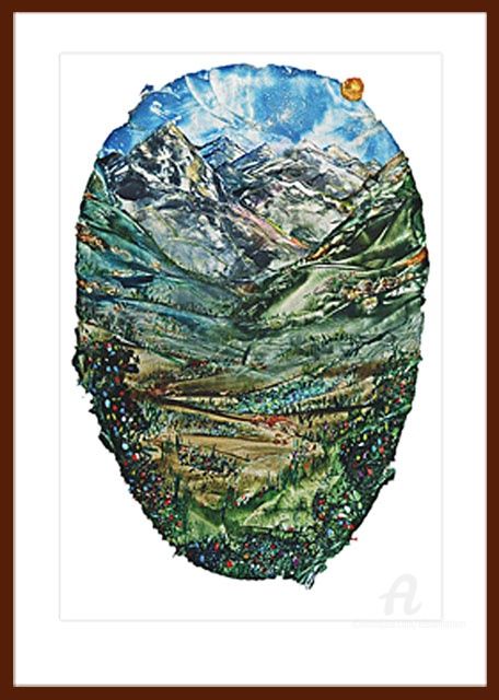 Painting titled "Beautiful the valle…" by Elena Martém, Original Artwork, Other