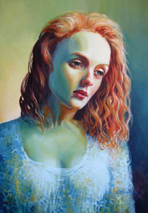 Painting titled "Dreaming" by Elena Oleniuc, Original Artwork, Oil