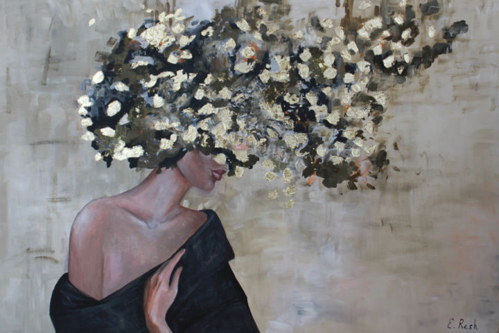 Картина под названием "Autumn soul" - Elena Resh, Подлинное произведение искусства, Акрил