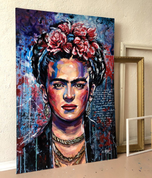 Frida Kahlo . Love Me Always . Original , Painting by Elena Right ...