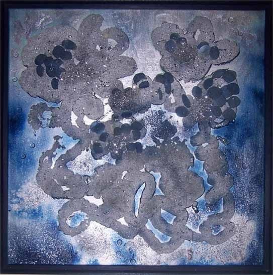 Malarstwo zatytułowany „Lapsus en azul y pl…” autorstwa Elena Rubert, Oryginalna praca