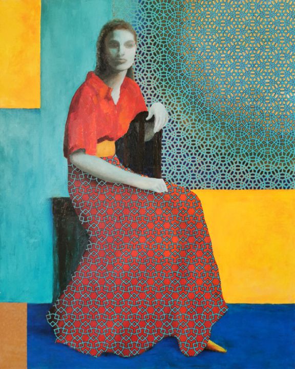 Peinture intitulée "Woman" par Elena Soroka, Œuvre d'art originale, Huile Monté sur Châssis en bois