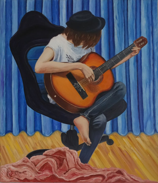 Painting titled "Inspiration" by Elena Voinova, Original Artwork, Oil