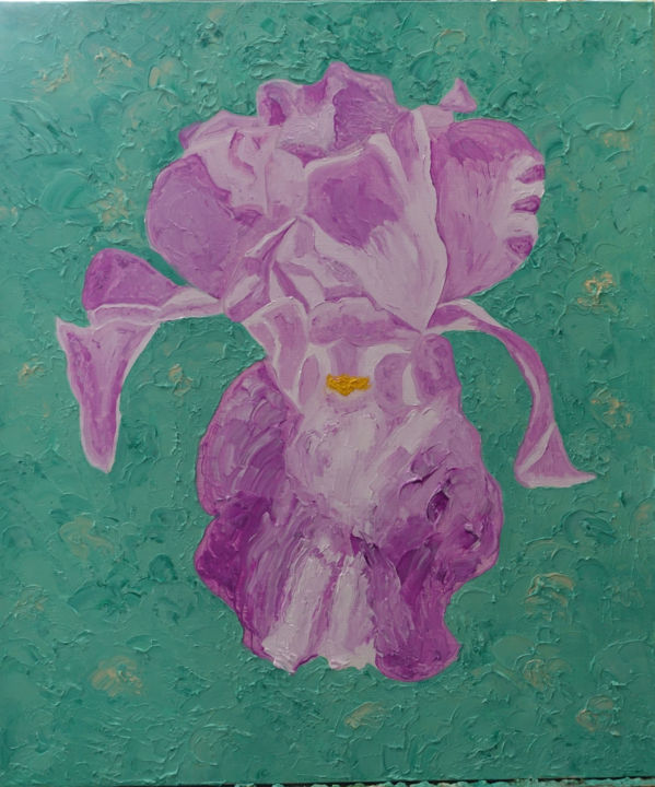 Картина под названием "Flower" - Елена Воинова, Подлинное произведение искусства, Масло