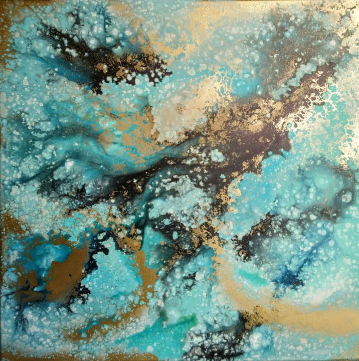 Painting titled "Shallow water" by Eleni Denart, Original Artwork, Acrylic