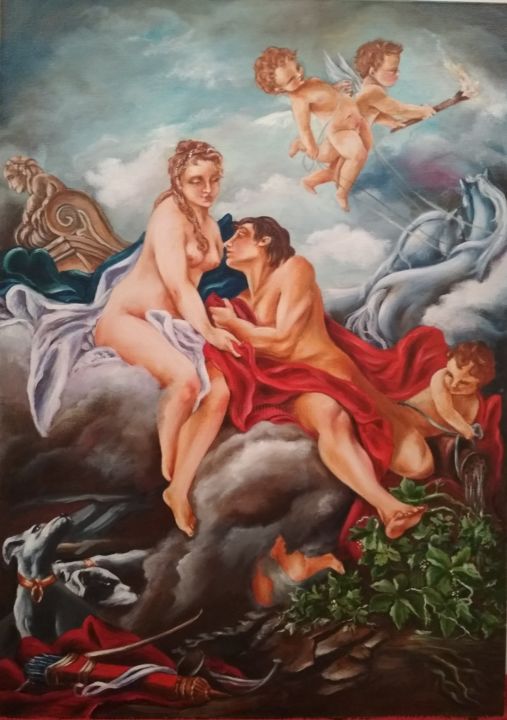 Картина под названием "Аврора" - Elen Iurchevskaia, Подлинное произведение искусства, Масло