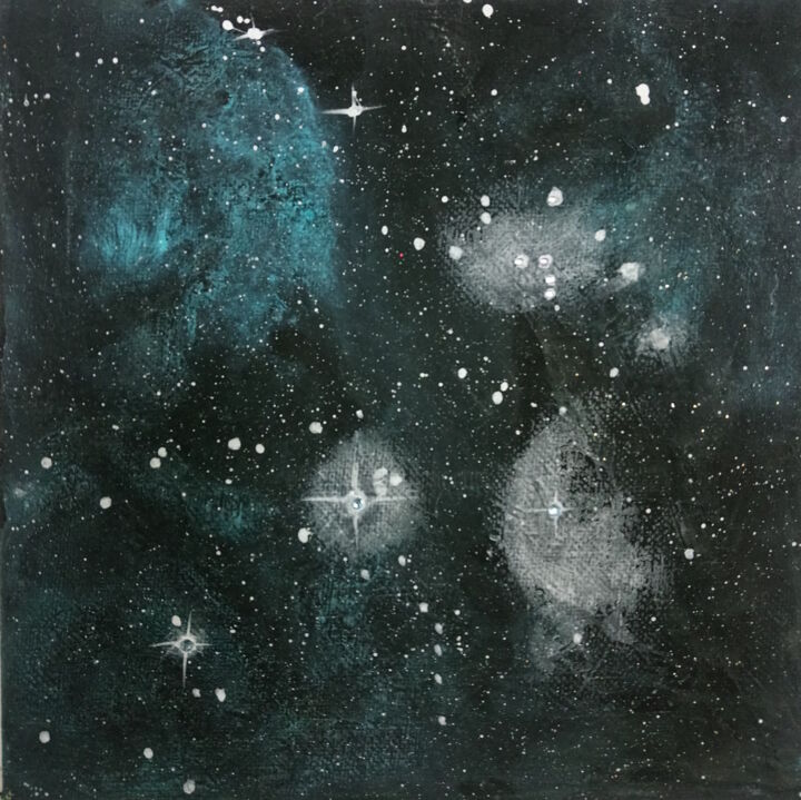 Peinture intitulée "Pleiades" par Eleonora Black, Œuvre d'art originale, Acrylique