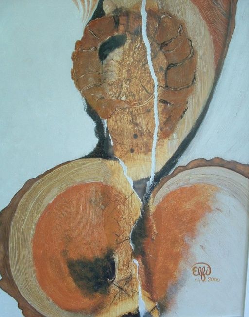 Painting titled "Vénus des bois" by Elfi, Original Artwork