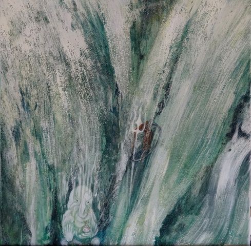 Pintura intitulada "Narmada." por Elfi, Obras de arte originais, Acrílico