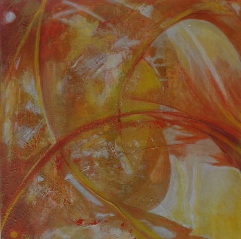 Painting titled "Energie solaire" by Elfi, Original Artwork