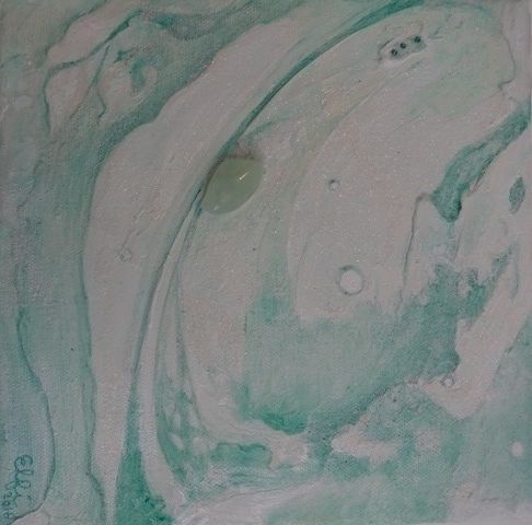 Peinture intitulée "jade" par Elfi, Œuvre d'art originale, Acrylique