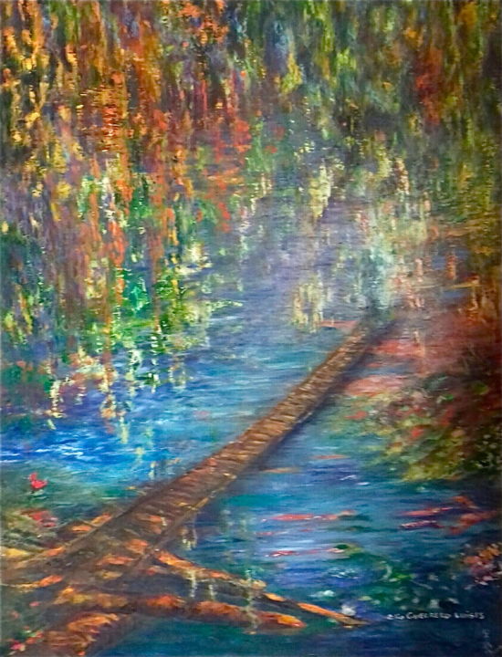 Painting titled "Clandestino" by Elia Guerrero, Original Art, Oil