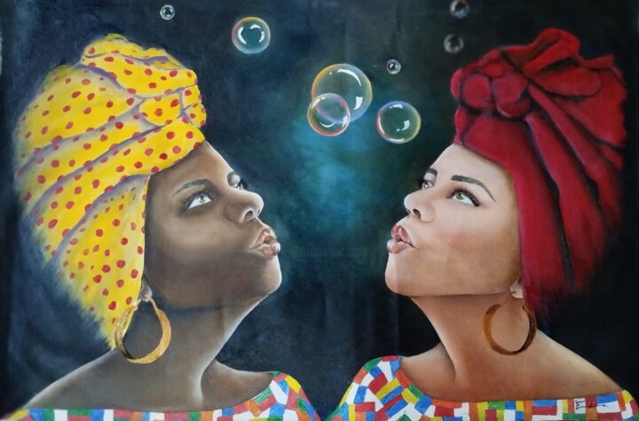 Painting titled "igualdade" by Eliana Limma, Original Artwork, Oil