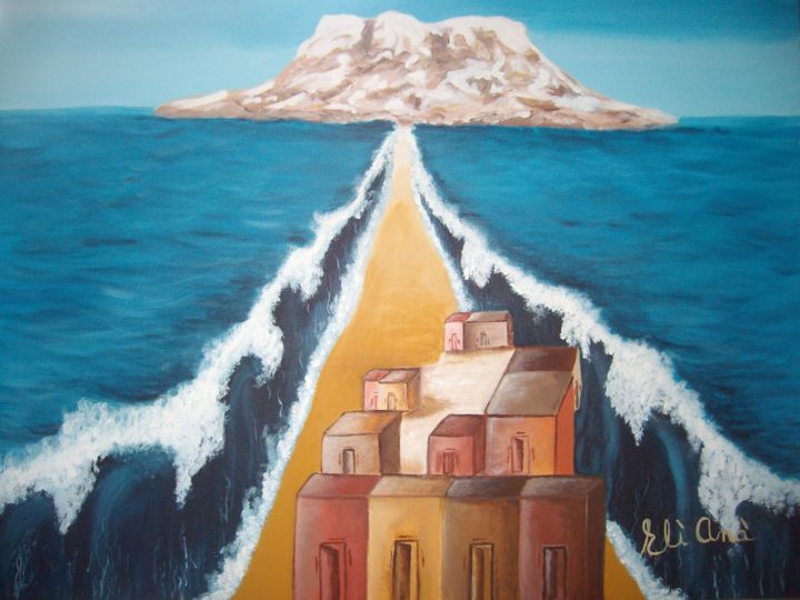 Peinture intitulée "49 Days" par Painting The Torah By Elì Anà, Œuvre d'art originale
