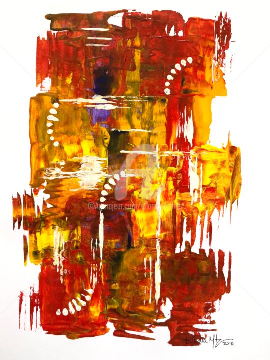 Pittura intitolato "1-17 Untitled/Acryl…" da Eliana Martínez, Opera d'arte originale, Acrilico