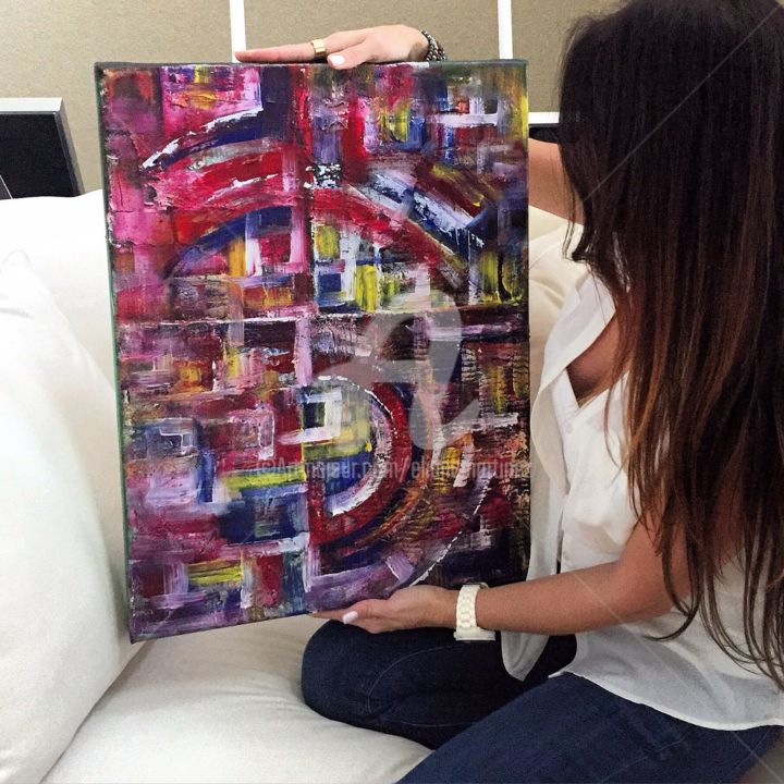 Painting titled "Carnival of Color S…" by Eliana Martínez, Original Artwork, Acrylic