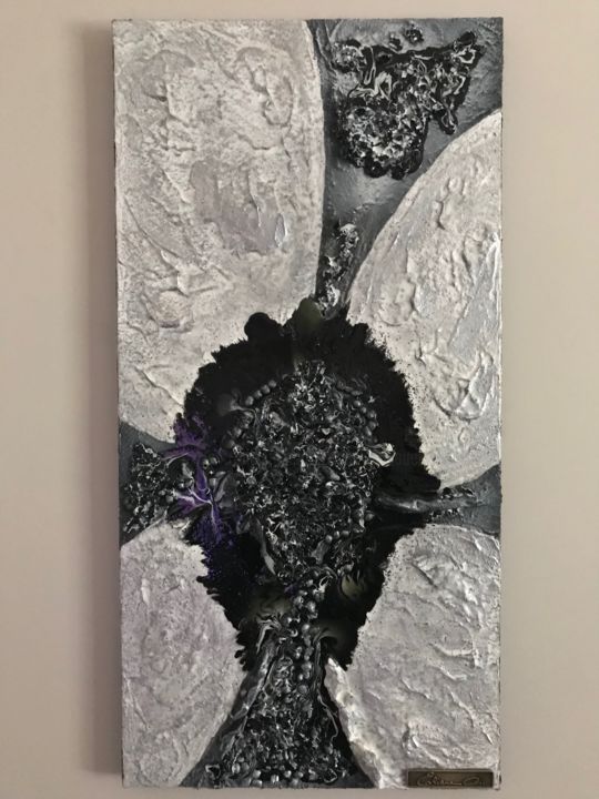 Peinture intitulée "Noire secrète" par Eliane Andlauer, Œuvre d'art originale, Acrylique