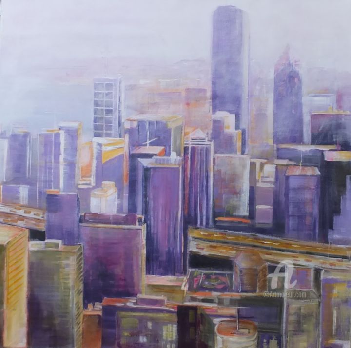 Painting titled "urban9.jpg" by Eliane Cartier, Original Artwork