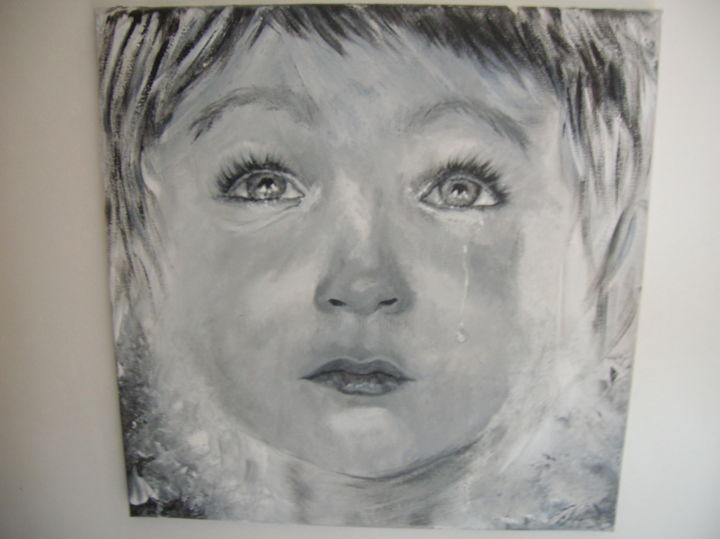 Peinture intitulée "chagrin.jpg" par Eliane Guennec, Œuvre d'art originale, Acrylique
