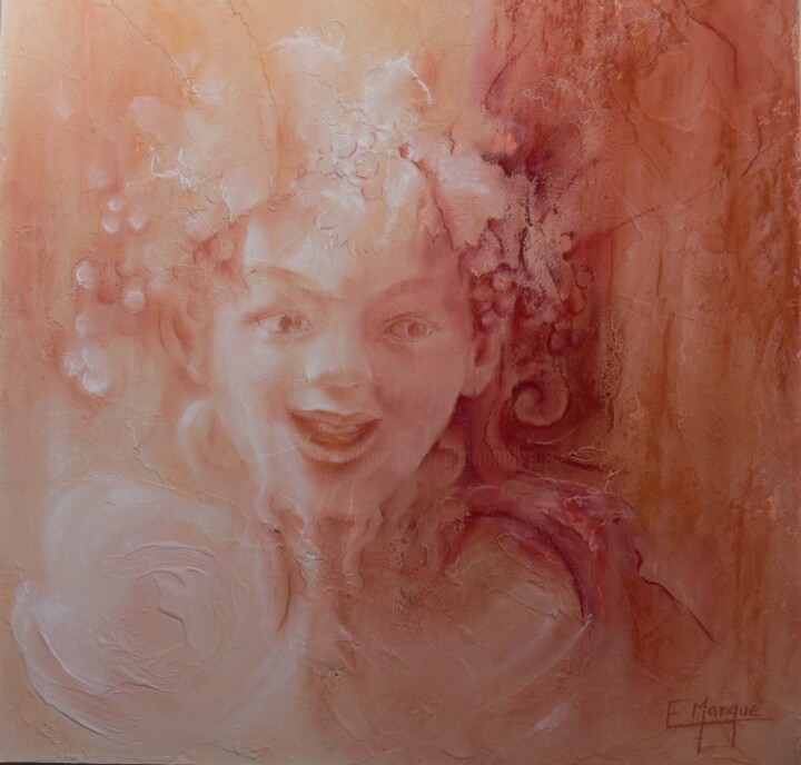 Painting titled "ELIANE MARQUE-Bacch…" by Eliane Marque, Original Artwork, Oil