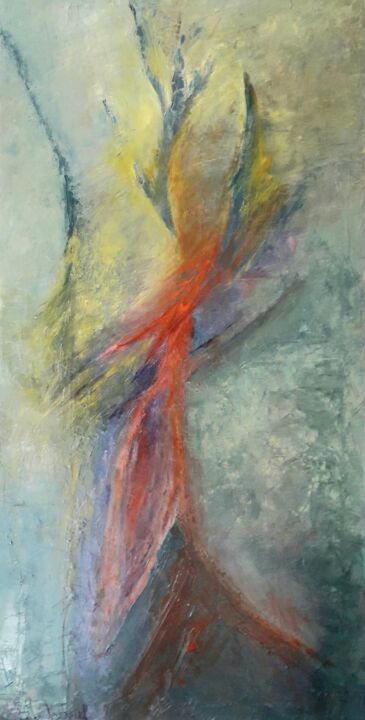 Painting titled "Le glorieux" by Eliane Ypersiel, Original Artwork, Oil Mounted on Wood Stretcher frame