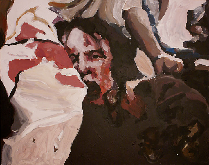 Peinture intitulée "Gheddafi" par Fausto Campani, Œuvre d'art originale, Acrylique Monté sur Châssis en bois