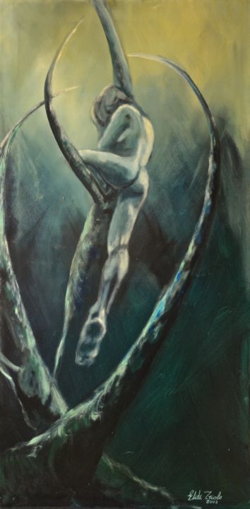 Pittura intitolato "La salita della vita" da Elide Triolo, Opera d'arte originale, Acrilico