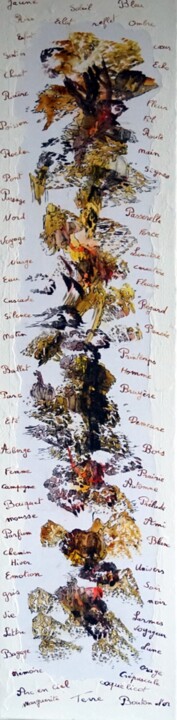 Malerei mit dem Titel "arbre-de-vie-techni…" von Eliette Gaurin, Original-Kunstwerk, Andere