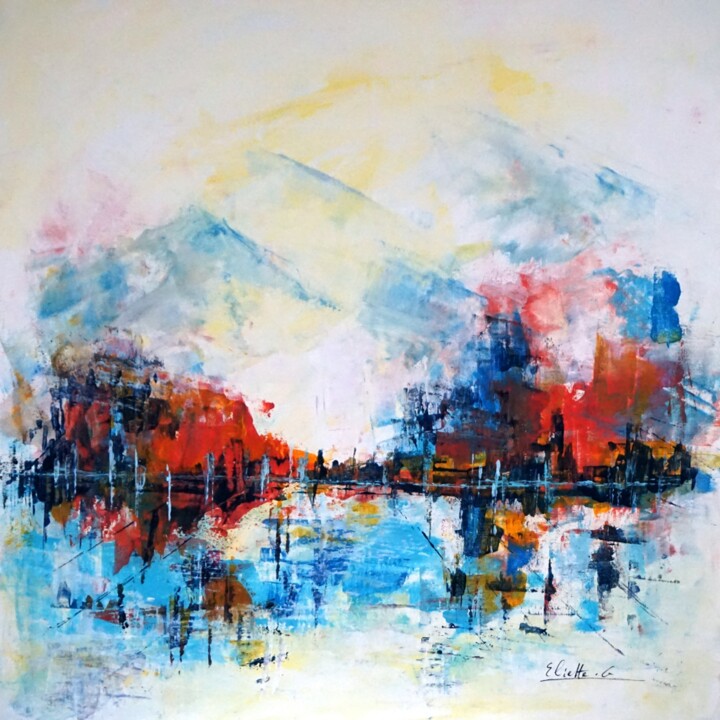 Peinture intitulée "Le murmure de la mo…" par Eliette Gaurin, Œuvre d'art originale, Acrylique