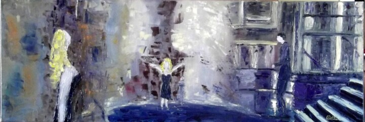 Painting titled "Dolce Vita II" by Eliette Gaurin, Original Artwork, Oil