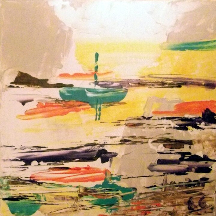 Painting titled "Charmants rivages" by Eliette Gaurin, Original Artwork