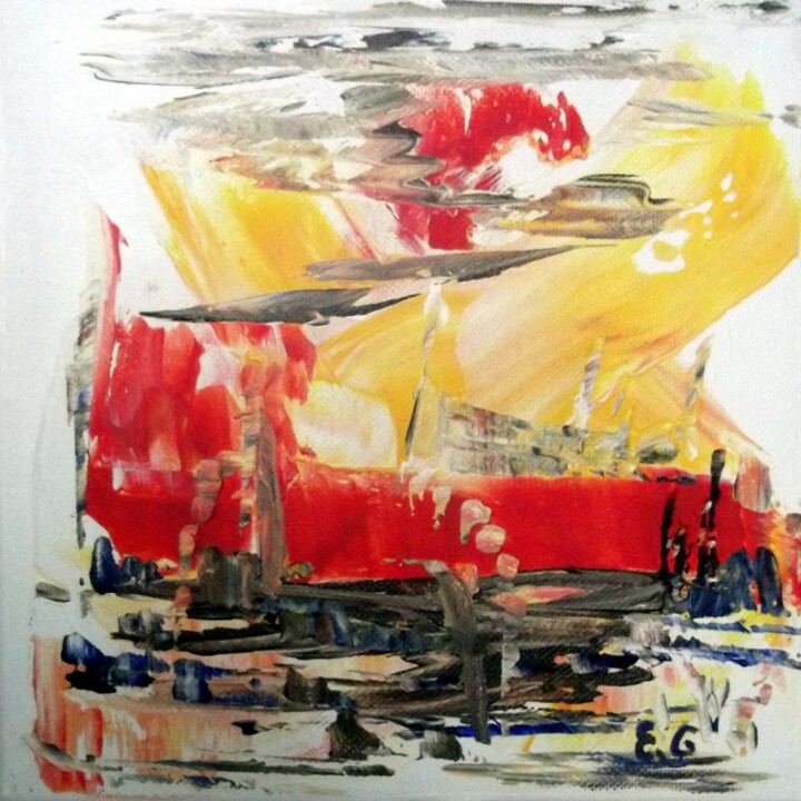 Peinture intitulée "reflets-de-vie-I-ac…" par Eliette Gaurin, Œuvre d'art originale, Acrylique