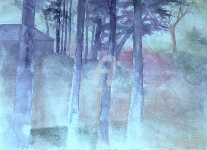 Peinture intitulée "arkansas-woodlands" par Carranza-Collective.Com, Œuvre d'art originale