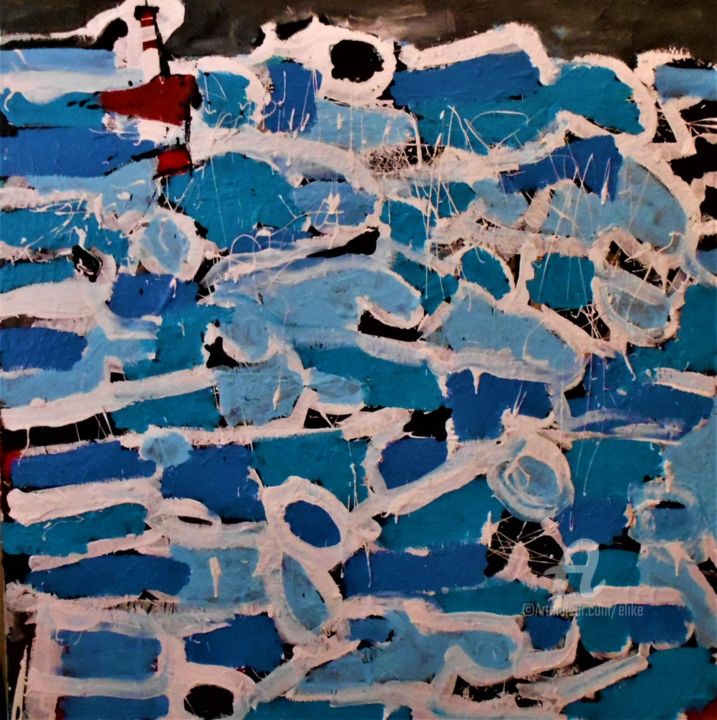 Peinture intitulée "the Waves" par Eric D' Hulst, Œuvre d'art originale, Acrylique