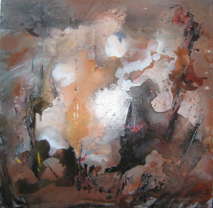 Painting titled "Acrylique sur Toile" by Elisabeth Lunel, Original Artwork, Acrylic