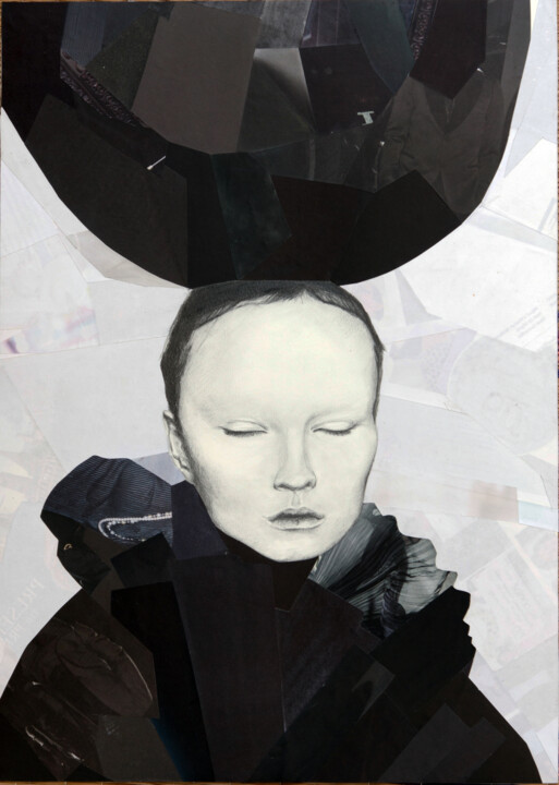 "night" başlıklı Kolaj Elina Evstig tarafından, Orijinal sanat, Kolaj