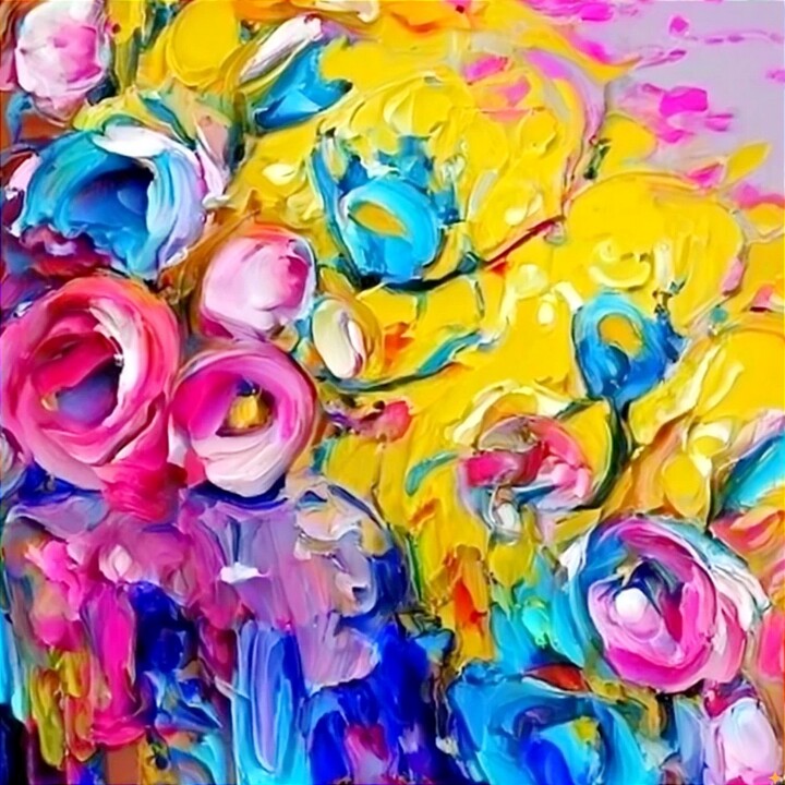 Цифровое искусство под названием "Flowers at the stre…" - Элина Плеханова, Подлинное произведение искусства, Изображение, сг…