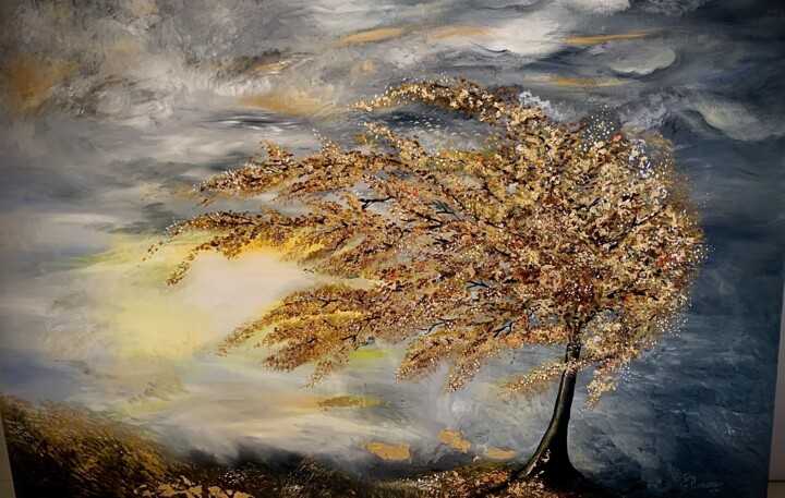 Painting titled "Tree" by Elionore Bayram, Original Artwork, Acrylic