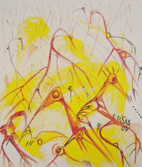 绘画 标题为“Mangrove-Soleil-Vie…” 由Elisa Albert, 原创艺术品